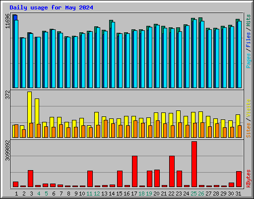 Daily usage for May 2024