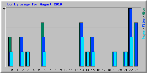 Hourly usage for August 2010