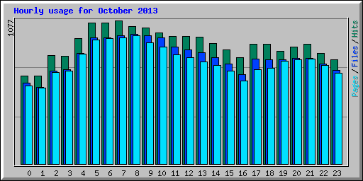 Hourly usage for October 2013