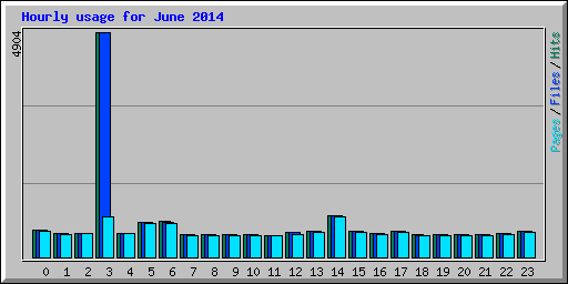 Hourly usage for June 2014