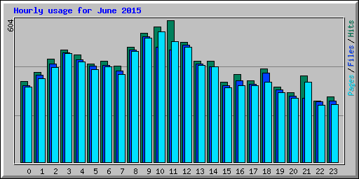 Hourly usage for June 2015