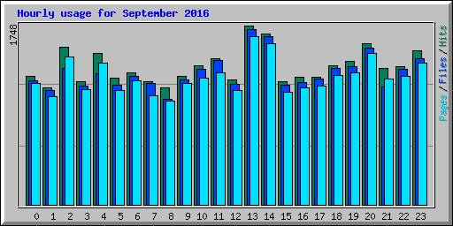 Hourly usage for September 2016