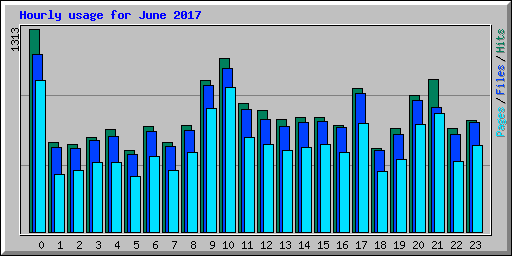 Hourly usage for June 2017