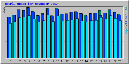 Hourly usage for November 2017