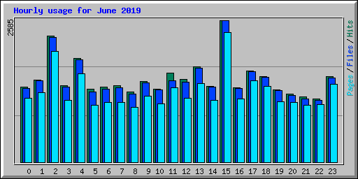 Hourly usage for June 2019