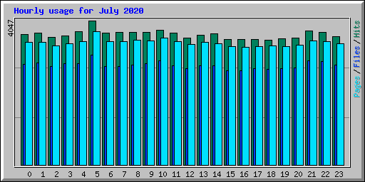 Hourly usage for July 2020