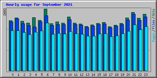 Hourly usage for September 2021