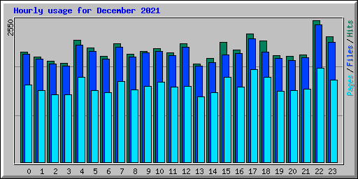 Hourly usage for December 2021