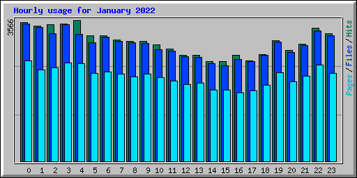 Hourly usage for January 2022