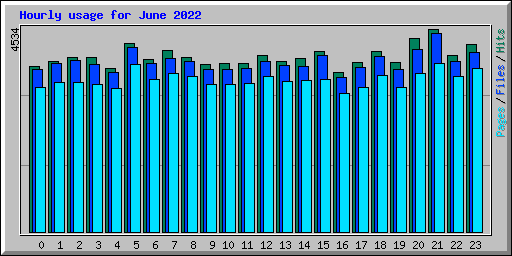 Hourly usage for June 2022