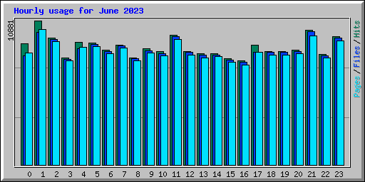 Hourly usage for June 2023